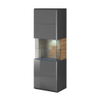 Szafka wisząca Toledo L/P Antracyt Połysk + Dąb Grandson