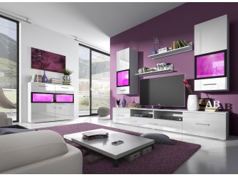 Meblościanka Sarah Mała Biały Połysk