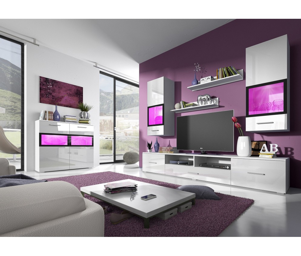 Meblościanka Sarah Mała Biały Połysk