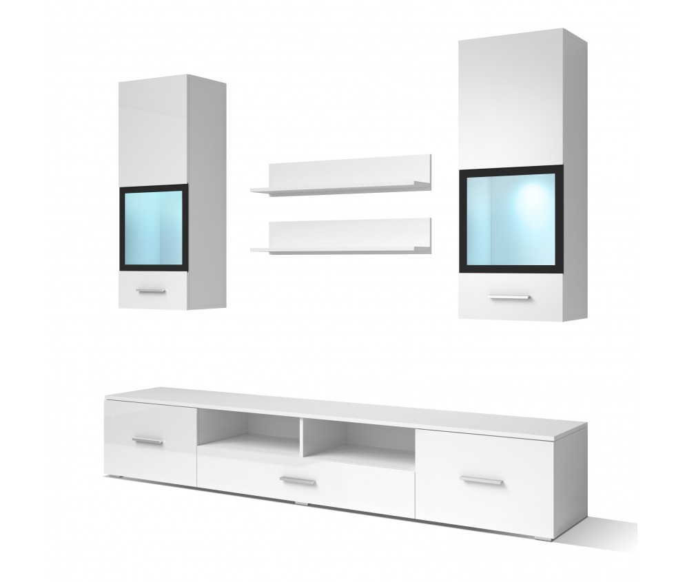 Meblościanka Sarah Mała Biały Połysk