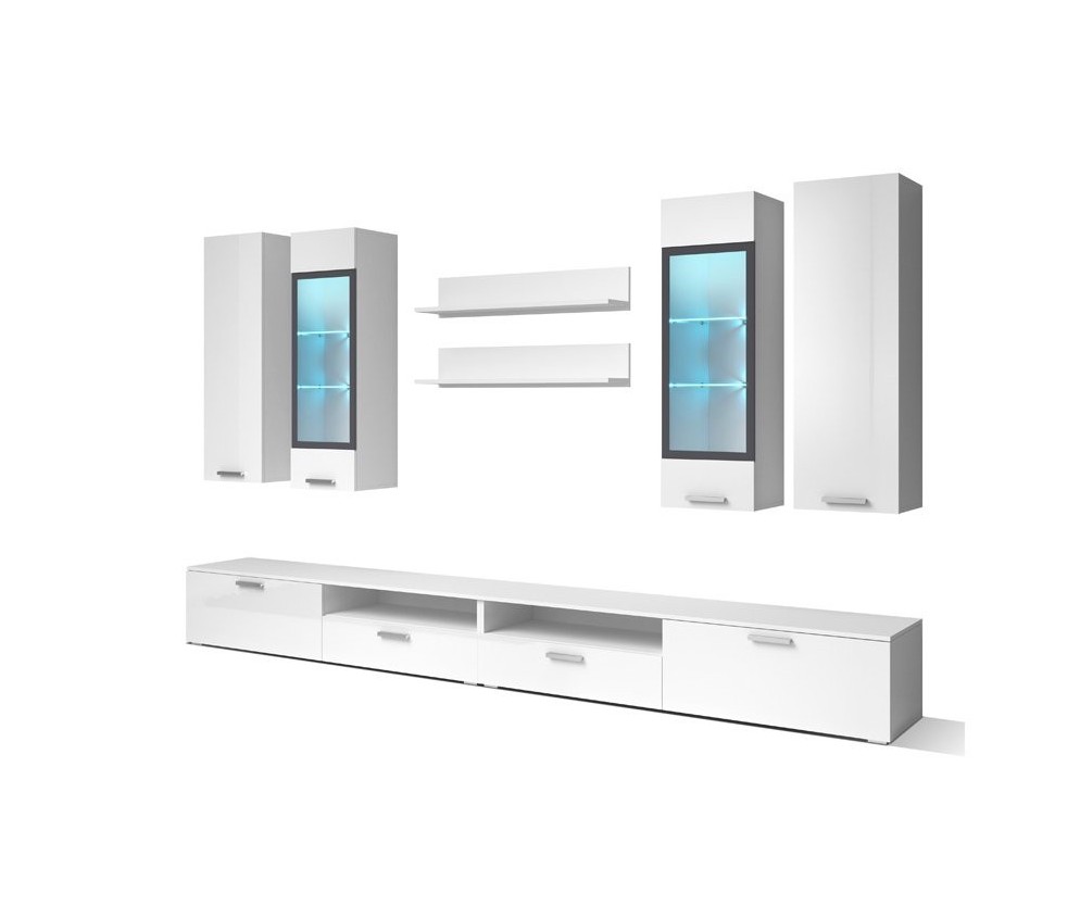 Meblościanka Sarah Duża Biały Połysk