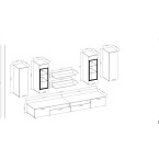 Meblościanka Sarah Duża Biały Połysk