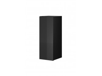 Szafka Wisząca Helio L/P 08 Czarny/Czarne Szkło