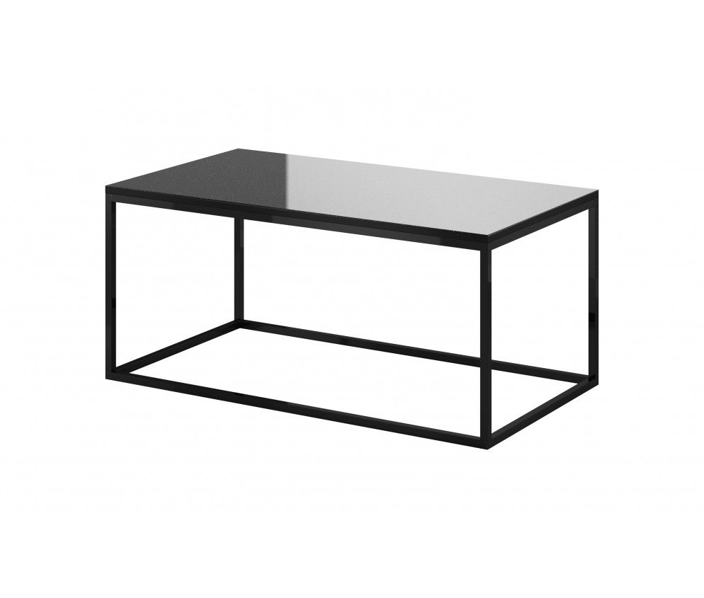 Stolik Kawowy Helio 99 Czarny/Czarne Szkło