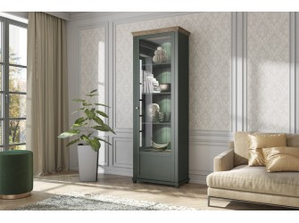 Witryna 1D Evora Prawa Zielony/Dąb Lefkas