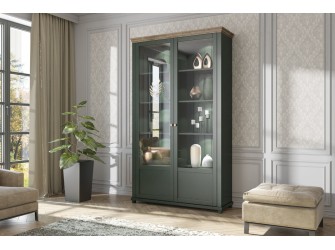 Witryna 2D Evora Zielony/Dąb Lefkas