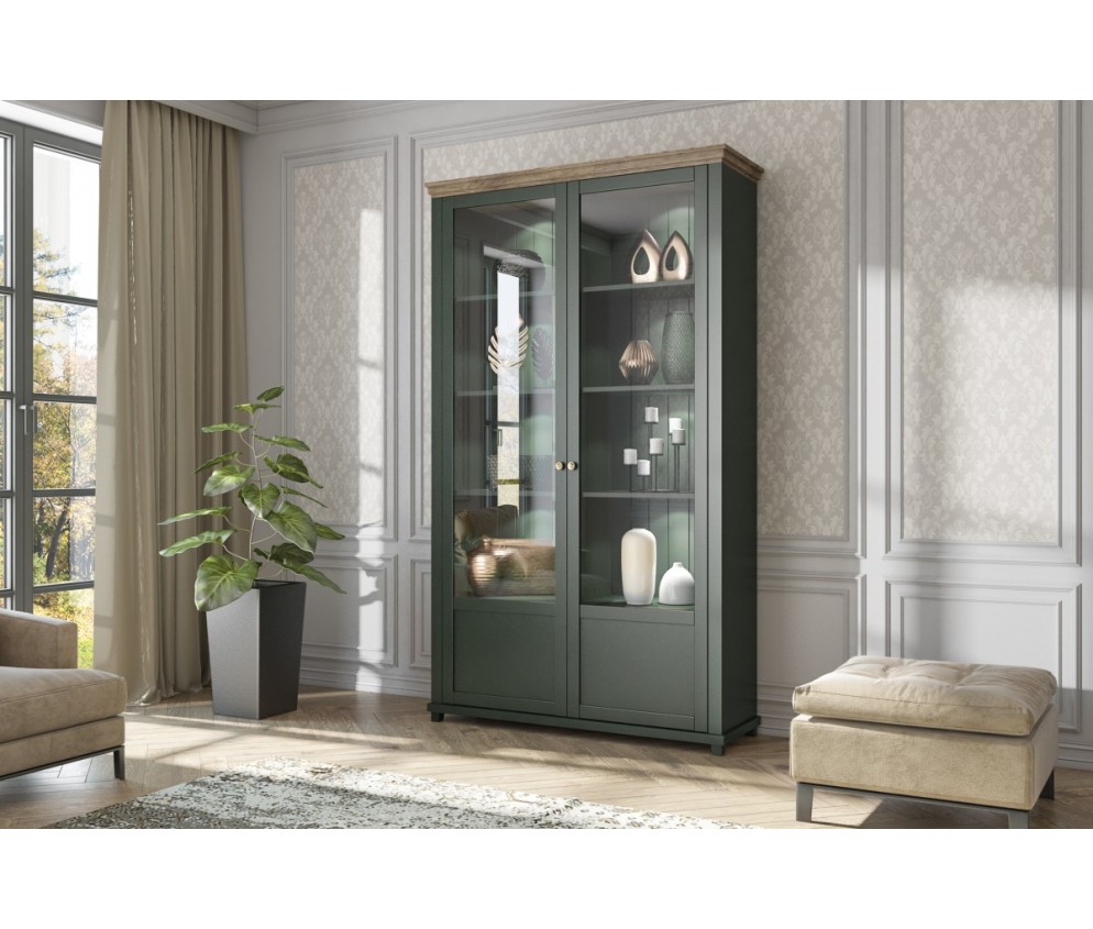 Witryna 2D Evora Zielony/Dąb Lefkas