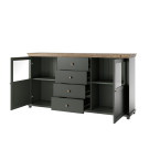 Komoda 2D4S 25 Evora Zielony/Dąb Lefkas