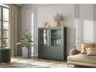 Komoda 2D2S 46 Evora Zielony/Dąb Lefkas