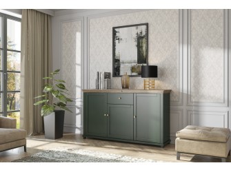 Komoda 3D1S 47 Evora Zielony/Dąb Lefkas