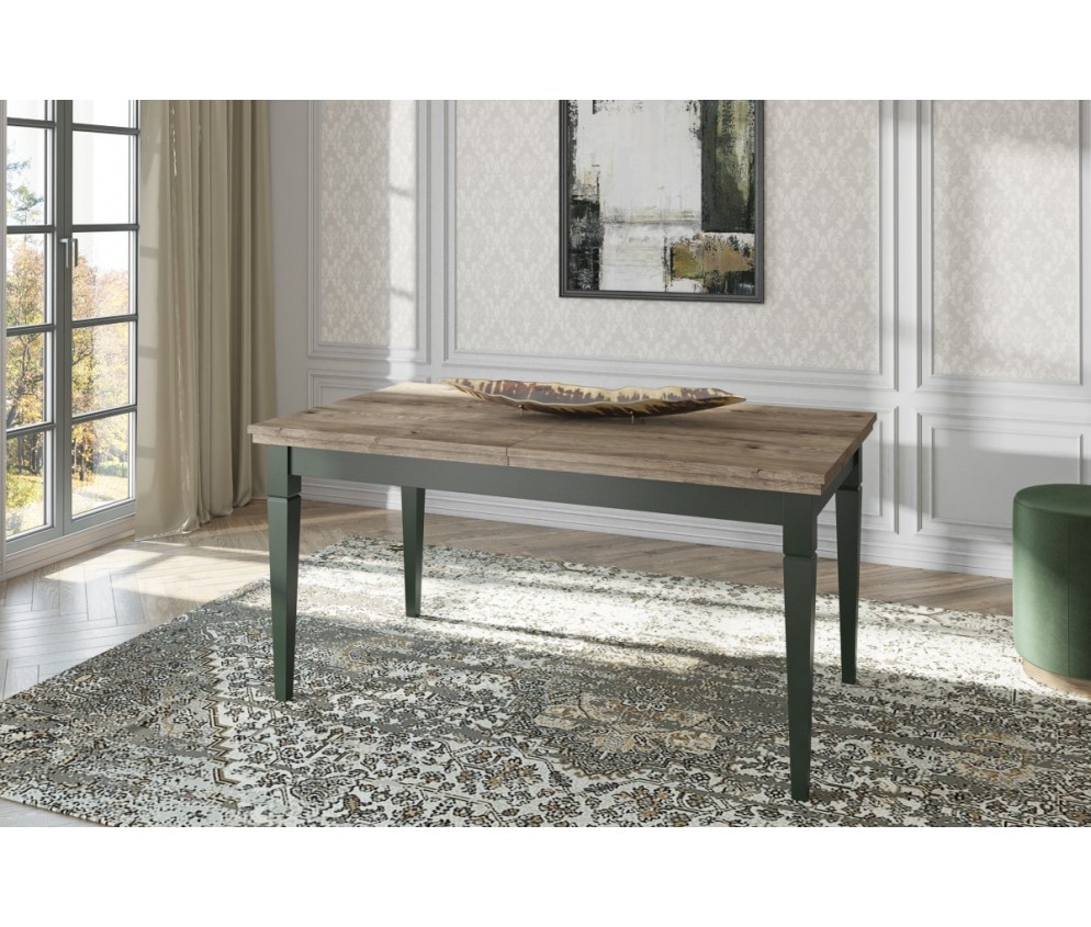 Stół rozkładany 92 Evora Zielony/Dąb Lefkas