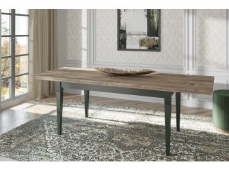 Stół rozkładany 92 Evora Zielony/Dąb Lefkas