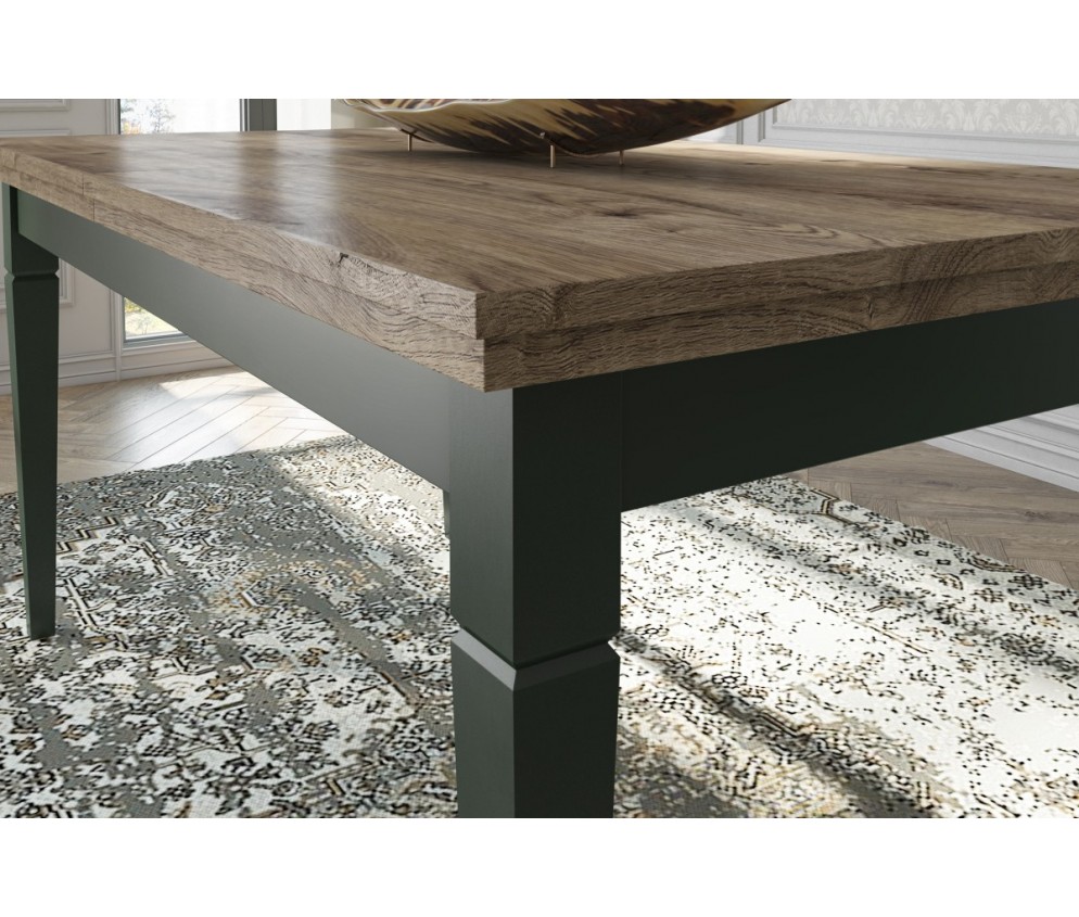 Stół rozkładany 92 Evora Zielony/Dąb Lefkas