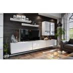 Meblościanka BOXING 1 Biały Połysk/Czarny Połysk