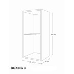 Meblościanka BOXING 2 Biały Połysk/Czarny Połysk