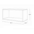 Meblościanka BOXING 7 Biały Połysk/Czarny Połysk