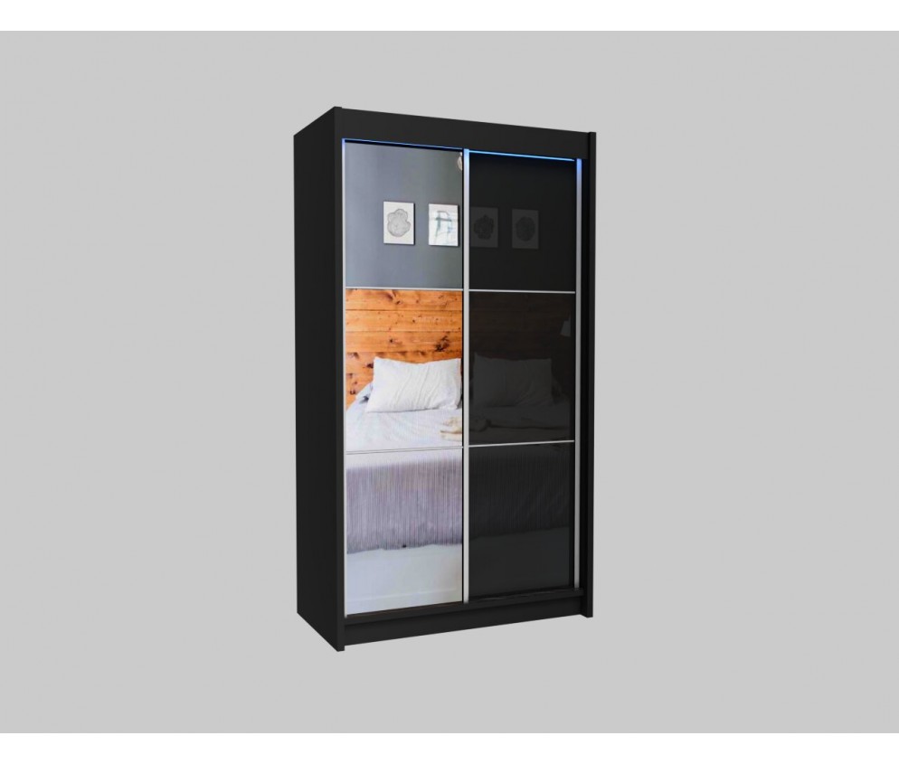 Szafa przesuwna Derino 150 Połysk + Lustro