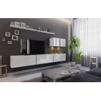 Meblościanka BOXING 7 Biały Połysk/Czarny Połysk