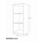 Meblościanka BOXING 8 Biały Połysk/Czarny Połysk