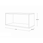 Meblościanka BOXING 10 Biały Połysk/Czarny Połysk