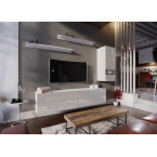 Meblościanka BOXING 10 Biały Połysk/Czarny Połysk