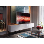 Meblościanka BOXING 14 Biały Połysk/Czarny Połysk