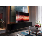 Meblościanka BOXING 14 Biały Połysk/Czarny Połysk