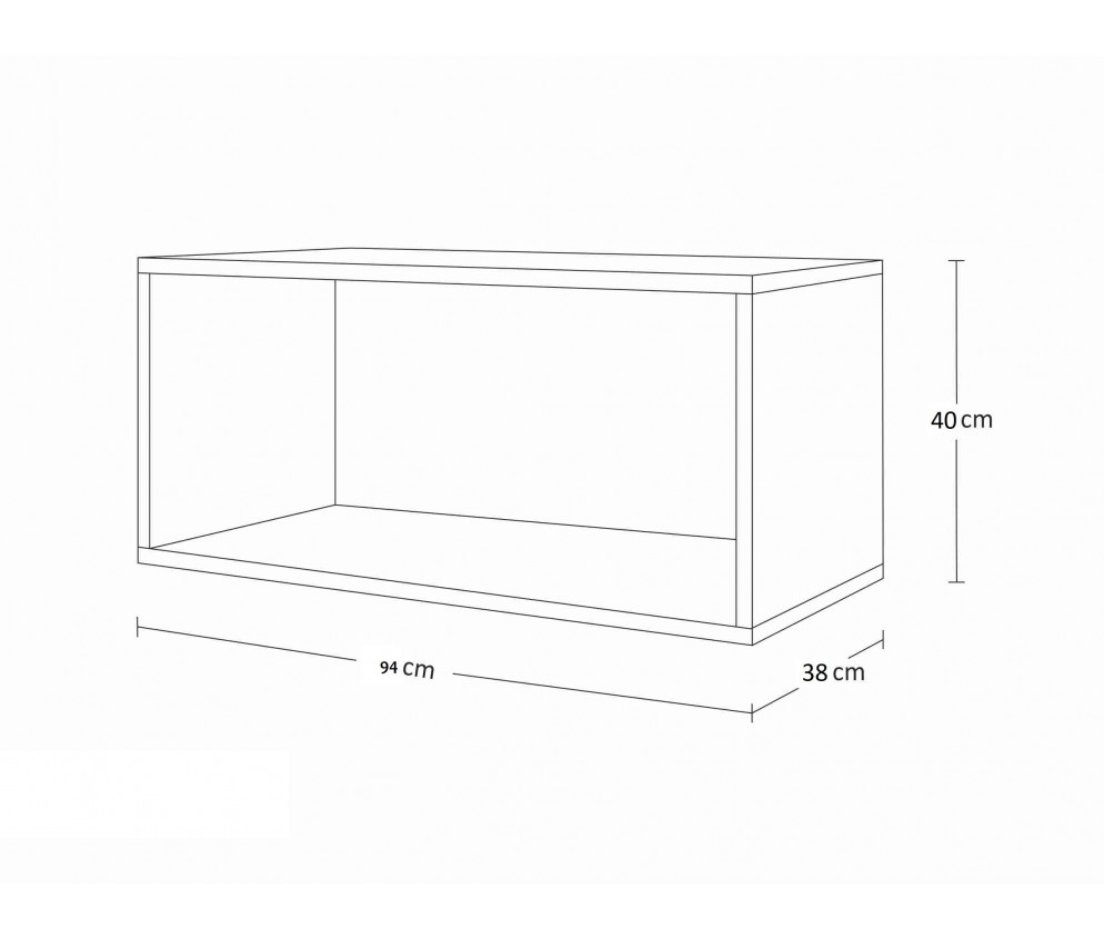 Meblościanka BOXING 15 Biały Połysk/Czarny Połysk