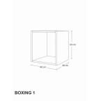 Meblościanka BOXING 16 Biały Połysk/Czarny Połysk