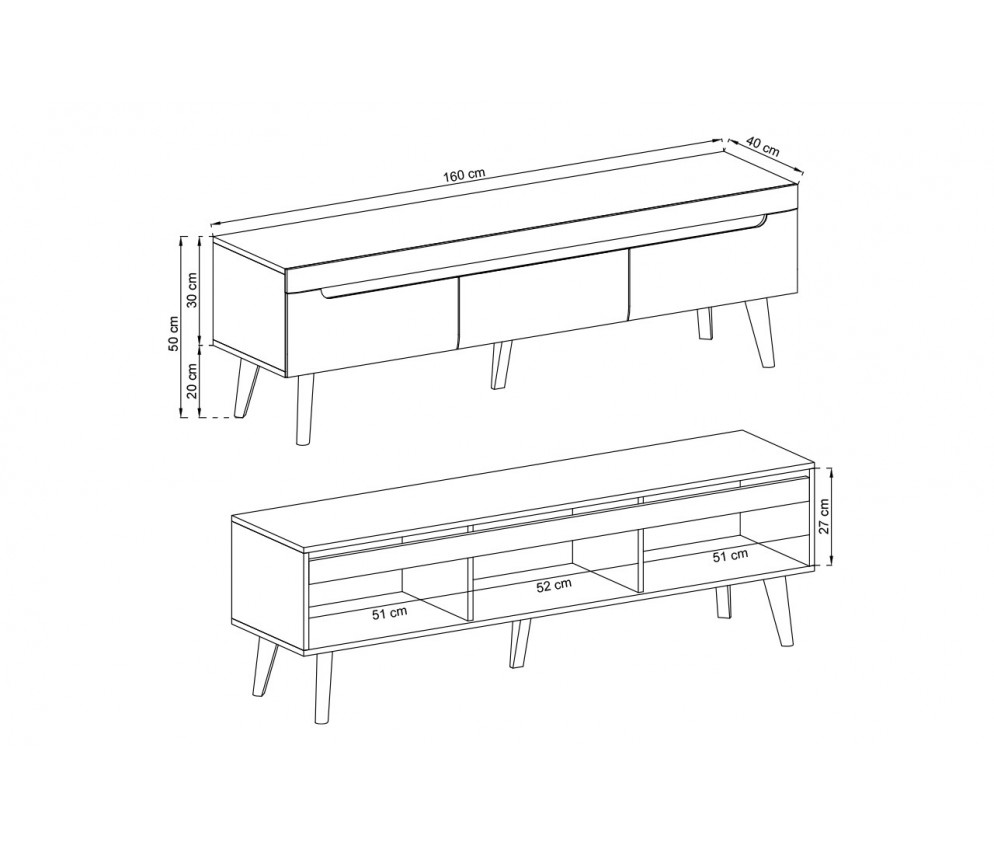Szafka NRTV160 Norge Biały Połysk
