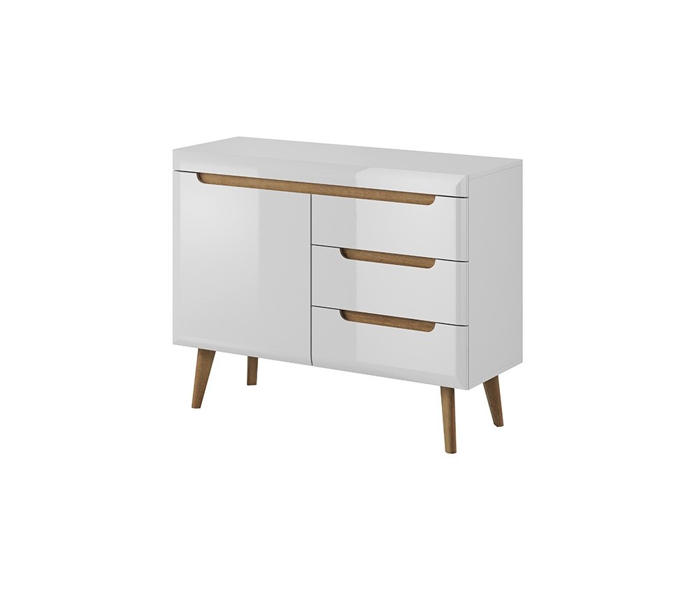 Komoda Norge NKSZ107 Biały Połysk
