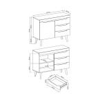 Komoda Norge NKSZ107 Dąb Artisan