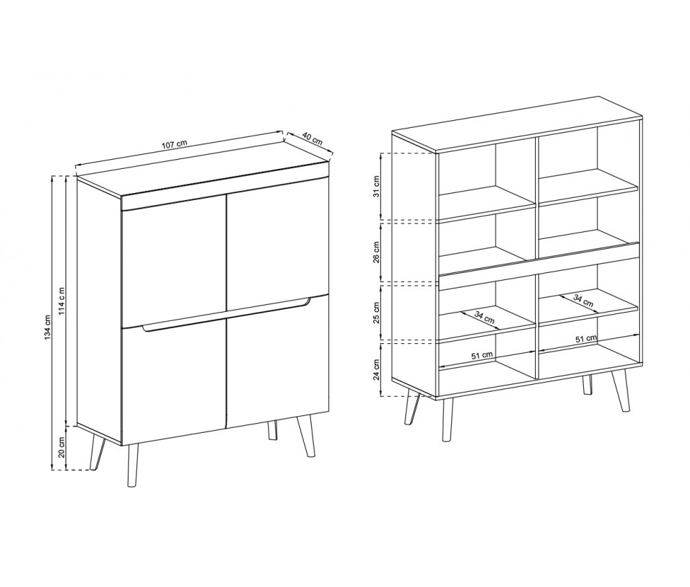 Komoda Norge NK107 Dąb Artisan