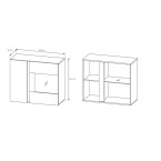 Witryna wisząca Coro 96 Artisan/Grafit