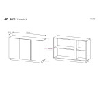 Komoda Coro 138 3D Artisan/Grafit