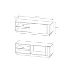 Stolik RTV Coro 138 Artisan/Grafit