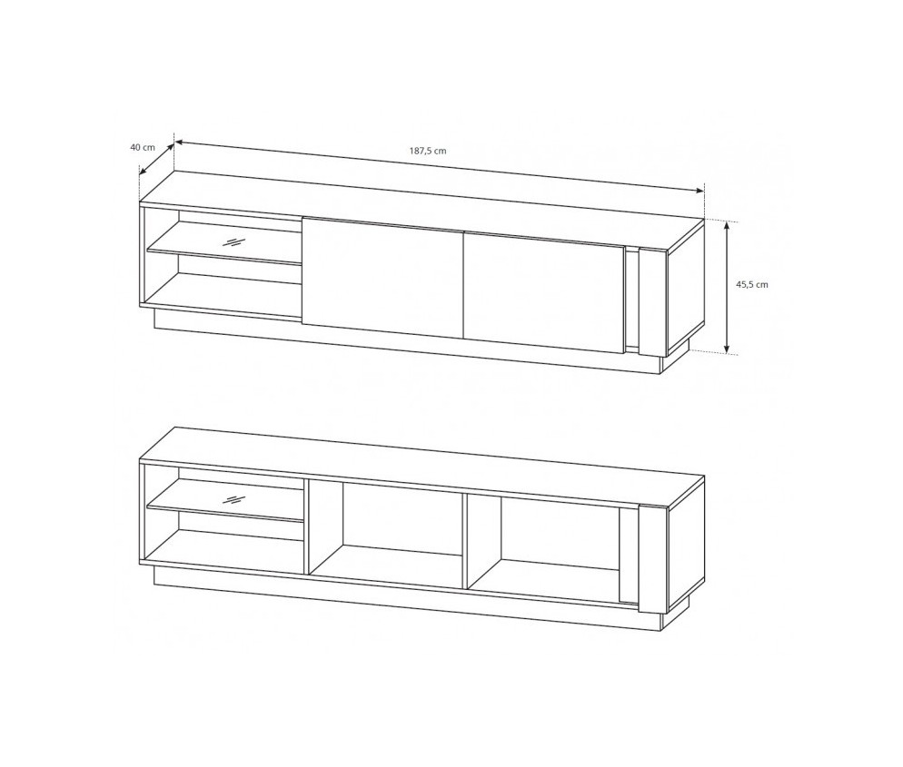 Stolik RTV Coro 187 Artisan/Grafit