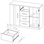 Komoda Lakas K2D4SZ Biała