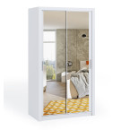 Szafa Przesuwna Lakas 120 Z Lustrami Biała