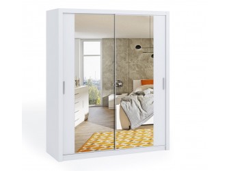 Szafa Przesuwna Lakas 180 Z Lustrami Biała