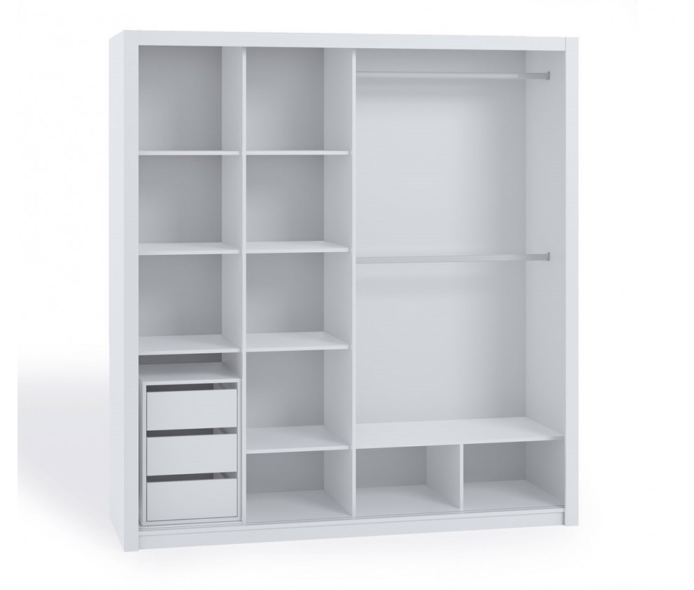 Szafa Przesuwna Lakas 200 Bez Lustra Biała