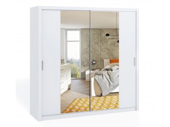 Szafa Przesuwna Lakas 220 Z Lustrami Biała