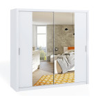 Szafa Przesuwna Lakas 220 Z Lustrami Biała