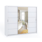 Szafa Przesuwna Lakas 250 Z Lustrem Biała