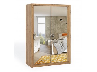 Szafa Przesuwna Lakas 150 Z Lustrami Dąb Artisan