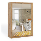 Szafa Przesuwna Lakas 150 Z Lustrami Dąb Artisan