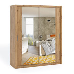 Szafa Przesuwna Lakas 180 Z Lustrami Dąb Artisan