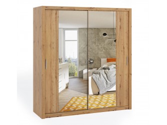 Szafa Przesuwna Lakas 200 Z Lustrami Dąb Artisan