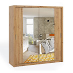 Szafa Przesuwna Lakas 220 Z Lustrami Dąb Artisan