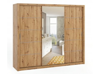 Szafa Przesuwna Lakas 250 Z Lustrem Dąb Artisan